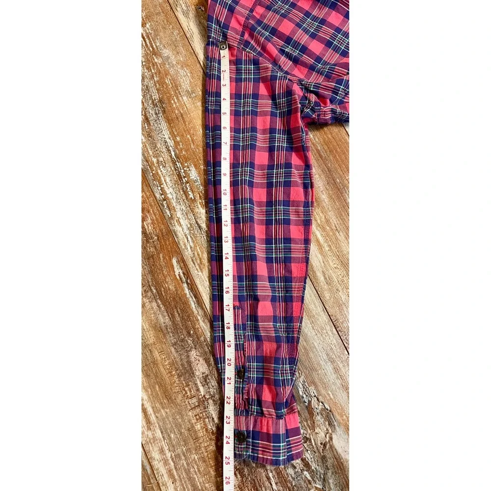 Polo Ralph Lauren Men XL Plaid Button Down Shirt Pink Purple Long Sleeve Pockets - Picture 8 of 11